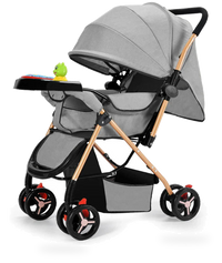 HKM-924243 Lightweight Foldable Baby Stroller for Travel, Compact Pushchair with Adjustable Canopy and Comfort Features