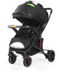 HKM-335571 Lightweight Foldable Baby Stroller with Dinner Plate Tray – Comfortable Luxury Pram for Infants