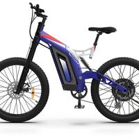 HKM-9195731 48V 20Ah Electric Full-Suspension Mountain Bike, 750W Rear Hub Motor, 28 mph Top Speed, 26 x 4.0 in Fat Tires