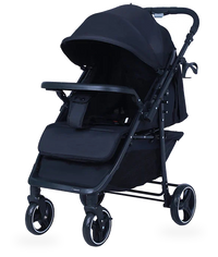 HKM-632787 Vintage Lightweight Auto-Folding Baby Carriage with Safety Features and Food Tray