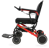 HKM-5468627 Light Folding Electric Wheelchair Dual 250W Motors 24V 24Ah Battery 12.4 Mile Range 265 lb Capacity Aluminum
