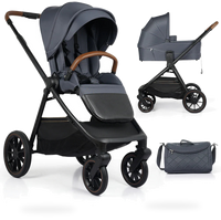 HKM-1908435 Compact 2-in-1 Portable Baby Stroller and Pram with Aircraft Aluminum Frame UPF 50 Plus Canopy One-Hand Fold for Travel