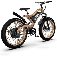HKM-9261267 750W Electric Fat Tire Mountain Bike, 48V 15Ah Battery, 7-Speed Shimano Drivetrain, 26 x 4.0 in Chaoyang Tires