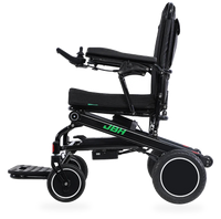 HKM-3338707 Folding Electric Wheelchair Dual 250W Motors 24V 24Ah Battery 12.4 Mile Range 330 lb Capacity Aluminum Frame