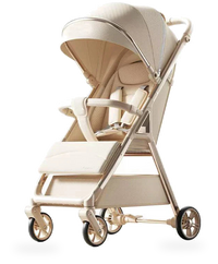 HKM-042963 Durable Aluminium Baby Stroller with Anti-Tip Design and One-Click Fold Feature