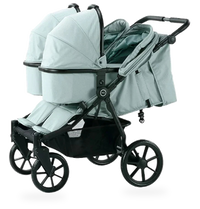 HKM-4568403 Terrain Double Stroller for Newborn and Toddler | Compatible with Major Infant Car Seat Brands