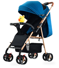 HKM-285843 Compact Lightweight Baby Stroller with Adjustable Backrest and Storage Basket