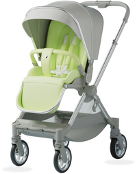 HKM-810131 Lightweight Aluminium Stroller with Reversing Handle and Four-Wheel Design, Foldable Pushchair for Babies