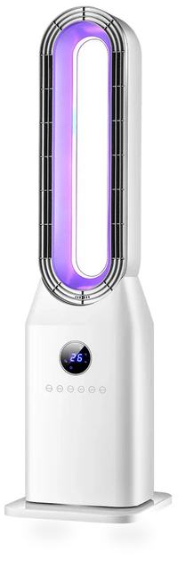 HKM-541075 Bladeless 2000W Electric Fan Heater with Night Light for Home Office Use for Home and Office Quiet Cooling Comfort