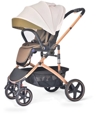 HKM-583059 Luxury 3-in-1 Foldable Travel Baby Stroller with Car Seat and Bassinet Functionality
