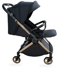HKM-336723 Lightweight Aluminium Frame Baby Stroller, One-Hand Foldable Pushchair with Canopy