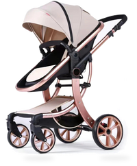 HKM-596563 3-in-1 Luxury Travel System Stroller with Car Seat - Foldable Baby Pram for Infants