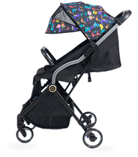 HKM-877971 Lightweight Folding Red Stroller for Toddlers with 4 Wheels and Comfortable Design
