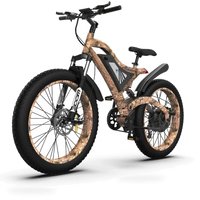 HKM-9261267 750W Electric Fat Tire Mountain Bike, 48V 15Ah Battery, 7-Speed Shimano Drivetrain, 26 x 4.0 in Chaoyang Tires