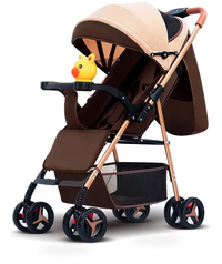 HKM-285843 Compact Lightweight Baby Stroller with Adjustable Backrest and Storage Basket