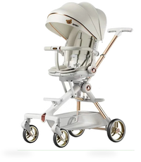 HKM-812435 Double-Pole Aluminium Alloy Baby Stroller with Hidden Footrest – Available in Various Colours