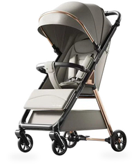 HKM-042963 Durable Aluminium Baby Stroller with Anti-Tip Design and One-Click Fold Feature