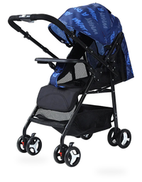 HKM-239571 4-Wheel Suspension Baby Stroller with Food Tray for Comfortable Outings