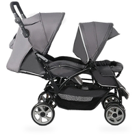 HKM-4240723 Lightweight Foldable Double Seat Baby Stroller for 0-3 Years, 3-in-1 High Landscape Design