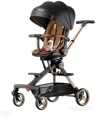 HKM-319763 Double Rod Bracket Baby Stroller with Aluminium Alloy Frame and Hidden Footrest