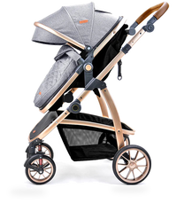 HKM-960467 3 in 1 Foldable Aluminium Alloy Stroller with Car Seat - Lightweight Travel Pram for Newborns