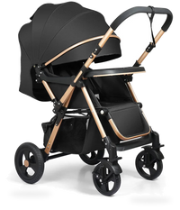 HKM-482451 Lightweight Reversible Handle Baby Stroller with Canopy and Large Storage Basket