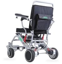 HKM-5370323 Folding Electric Wheelchair Dual 250W Motors 24V 12Ah Battery 12.4 Mile Range 353 lb Capacity Aluminum Frame