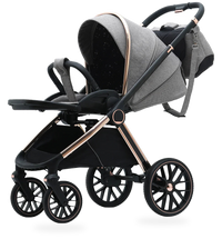 HKM-255379 3-in-1 Lightweight Travel Pram with Luxury Folding Stroller and Baby Car Seat