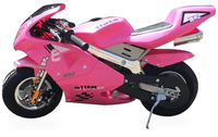 HKM-9255763 49cc 2-Stroke Gas Pocket Bike for Kids with Full Sportbike Fairing Rear Coil Shock and 6-Inch Street Tires