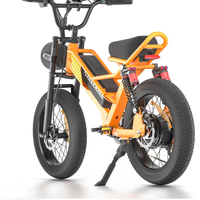 HKM-0637523 16 in Fat Tire Electric Mountain Bike, 750W Peak Motor, 48V 13Ah Battery, 28 mph Top Speed, Mechanical Disc Brakes