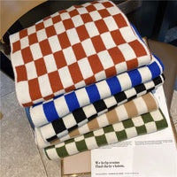 Women's Color-blocked Trendy Plaid Shawl
