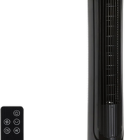 HKM-5360979 28" Oscillating Tower Fan with 3 Speed Settings, Mechanical Control, Air Circulator, Black