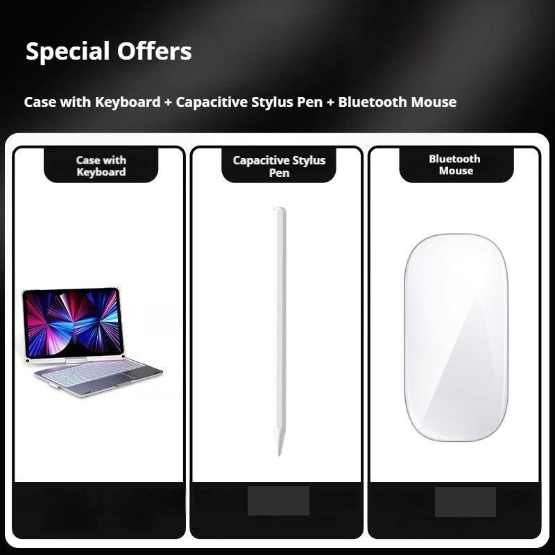 HKM-329043 Rotatable iPad Keyboard Case with Power Bank