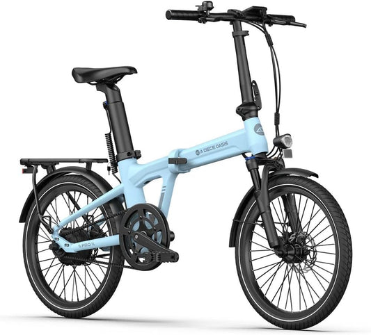 ADO E-Bike Air20Pro (2026), Electric Bikes, Folding Bike E-Wheel, Belt Drive, E Bike 20 Inches, 2 Gears, ADO Smart App, Bafang Brushless Motor, Ebike Women / Men