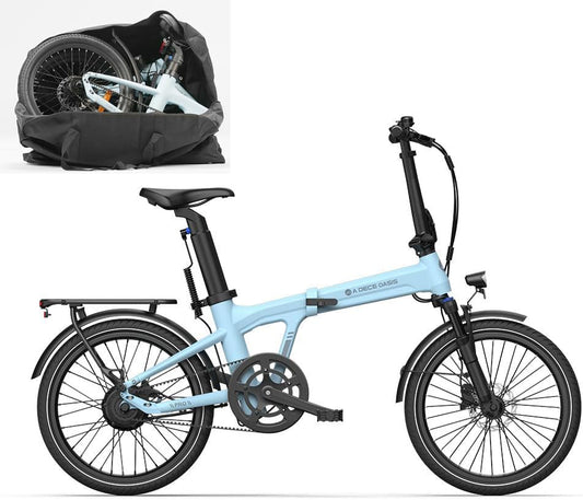 ADO E-Bike Air20Pro, Electric Bikes, Folding Bike E-Bike, Belt Drive, Pedelec 20 Inch, 2 Gear, ADO Smart App, Bafang Brushless Motor, 2.4 Inch IPS Display, ebike Women/Men