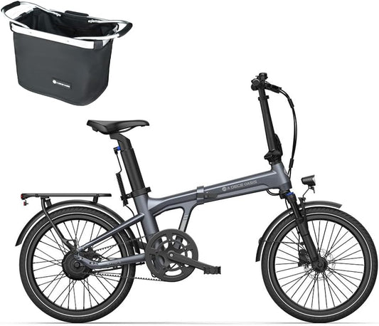 ADO E-Bike Air20Pro, electric bikes, folding bike, e-wheel, belt drive, e-bike 20 inches, 2 speed, smart app, brushless Bafang motor, 2.4 inch IPS display, ebike women/men