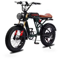 HKM-8900819 48V 13Ah Electric Moped Bike, 750W Rear Hub Motor, 28 mph Top Speed, 20 x 4.0 in Fat Tires, Mechanical Disc Brakes