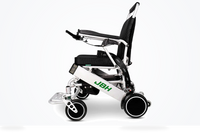HKM-0913875 Compact Folding Electric Wheelchair Dual 180W Motors 24V 10Ah Battery 15.5 Mile Range 265 lb Capacity Aluminum