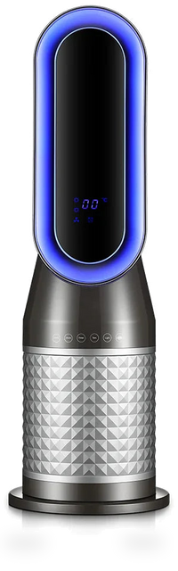 HKM-410003 Bladeless Electric Fan Heater with Night Light – 2000W Dual Purpose Portable Device for Home and Office Use
