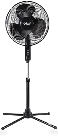 HKM-4934995 16 Inch Electric Oscillating Pedestal Fan with 3 Speed Settings, Adjustable Height and Tilt Ideal for Home and Office