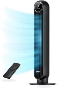 HKM-4967763 2026 DC Motor Tower Fan, 28ft/s High Velocity 20dB Ultra Quiet 8 Speeds 4 Modes 90° Oscillation Bladeless Remote Control