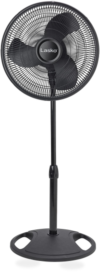 HKM-4574547 16 Inch Oscillating Adjustable Pedestal Stand Fan with Timer and Remote Control, White Model 1646 for Home and Office