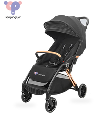 HKM-597715 Luxury Aluminium Frame Automatic Foldable Stroller Lightweight Baby Pram