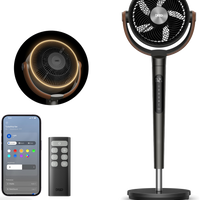 HKM-4050259 Smart Fan, 120°+105° Omni-directional Oscillation, 20dB Quiet Pedestal Fan, 8 Speeds, 6 Modes, Adjustable Height 37-43