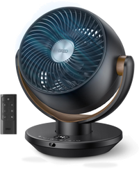 HKM-4443475 11 Inch Table Fan with Remote, 4 Speeds 90° Oscillation 120° Tilt 25dB Quiet Operation 8H Timer 65ft Airflow