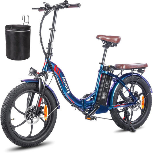 Fafrees F20 Pro Elektrofahrrad E-Bike Klapprad 20 Zoll, Ebike Herren Damen 36V 18Ah Akku Reichweite 150Km, 3.0 Fatbike Pedelec 250W 25km/h, Fahrradlast 150Kg
