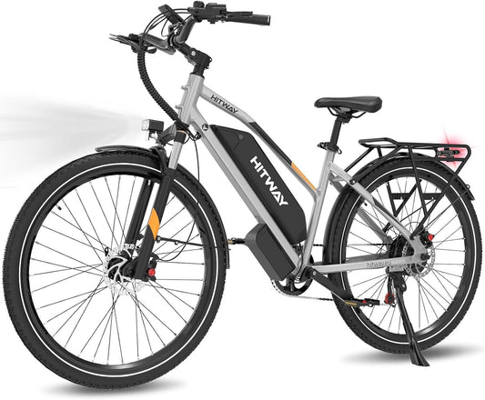 HITWAY 28" E-Bike für Erwachsene – 70-120 km Reichweite, 250W Motor 35Nm Drehmoment, Abnehmbarer 768Wh Akku, Trekkingrad & City E-Bike, Pedelec StVZO-konform (Beleuchtung) – Herren Damen