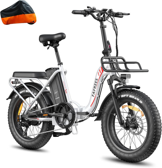 Fafrees F20 MAX [Official] E-Bike Men's 20 Inch 48 V 30 Ah Battery Fat Bike Ebike Folding Bike E Bike Women's Electric Bike Mountain Bike Brake Light 54 N.m, Electric Bicycle 150 kg