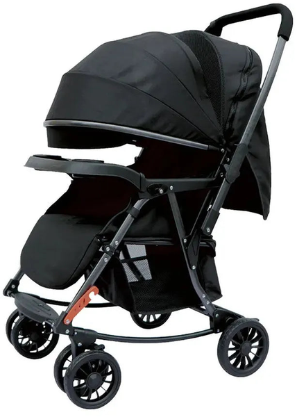 HKM-7872211 Classic Baby Stroller with a Rocking Mode, a Five-Position Canopy and Two Cup Holders for Newborns and Toddlers
