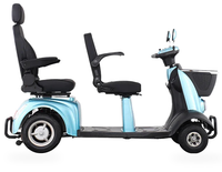 HKM-9826771 4-Wheel Mobility Scooter 1000W Motor 48V Battery 24.9 mi Range 11.2 mph Speed, Stable 4-Wheel Base